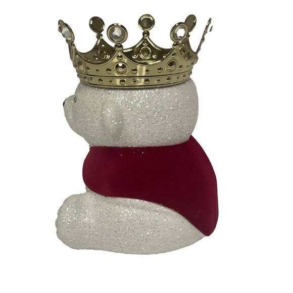 Bath & Body Works Christmas Holiday Polar Bear Ceramic Candle Holder Crown Cape - Picture 2 of 9